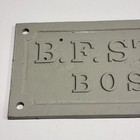 Rare From Museum  - Nos Antique B f  Sturtevant Cast Iron Large Nameplate Plaque