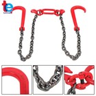 3 8  X 3  Tow Chain J Hook V-chain Bridle Grab Hook Wrecker G80 15600 Lbs