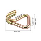 Pack Of 4 Double J Strap Hook 50mm High Load For Trucks Trailer