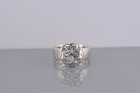 Sda Sterling Silver 14mm Coin Cross Disc Signet Band Ring 9g 925 Sz  9