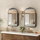 Vintage Arch Medicine Cabinet Mirror 20  X 30  Black Bathroom Storage Wall Mount