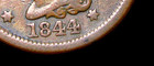 1844 81 Braided Hair Large Cent Penny ---- Nice Details Holed Coin ----  963z