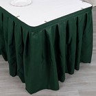 Hunter Emerald Green 21 Feet Pleated Table Skirt Polyester Fabric Tradeshow