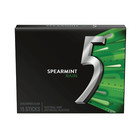 Full Box 10x Packs   5 Gum Spearmint Rain Sugar Free Gum   15 Sticks Per Pack