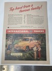 C1952 Print Ad  International Trucks  Classic Ford Car Test Drive - 8x11 