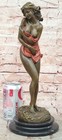 Bronze Nude Woman Sculpture Aldo Vitaleh Female Lady Statue Marble Base Figurine