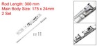 2 Pack 12 In Extension Flush Bolt With Rod For Double French Doors Silver