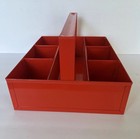 Vintage U-haul Metal Caddy Tote Carrier Organizer Orange