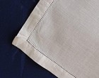 Set 8 Vintage Pure Irish Linen Napkins Oxford Hemstitch Luncheon 13  White