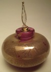 Vintage Scotland Tweedsmuir Art Glass Perfume Parfum Bottle With Original Label