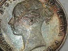 Better Grade Xf  1885 Silver 3 Pence Gb Great Britain Young Head Victoria    25
