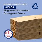 5 Pack Electric Guitar Cardboard Box Side Loading Corrugated 18  L X 6  W X 45