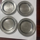 Set Of 4 Vintage Jay Thomas Stauffer Pewter Plates 9 5  Jts Touchmark Lititz Pa