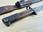Rare Original World War 2 Japanese Bayonet With Wood Scabbard   Frog