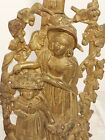 Antique Victorian Figural Girandole Centerpiece Candelabra Base Brass Marble