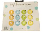 Babys First Year Stickers 1 - 12 Months Peel Stick Click Milestone Asst Colors