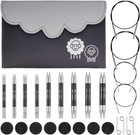 Knitpro Karbonz Deluxe Special Interchangeable Needle Set 4   9 Needles   Case