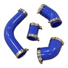 Silicone Hose Kit stainless Clamps For 2002-04 Gm 6 6l Lb7 Duramax Diesel Blue-