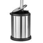 Self Closing Lid Stainless Steel Toilet Brush And Holder