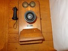 Antique Premier Electric Hand Crank Wall Telephone 9x18 X12 In -chi  Usa -l 195c