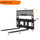 48  Skid Steer Pallet Fork Attachment With Heavy-duty Blades 4500lbs Capacity Us