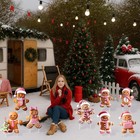 8 Pcs Christmas Gingerbread Man Yard Signs With Stakes Outdoor 3d Gingerbread Ho