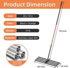 30  X 10  Leveling Rake For Backyard Leveling Kit  6 5ft Heavy Duty Lawn