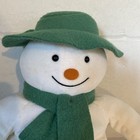 Vintage Eden The Snowman 14  Stuffed Plush Raymond Briggs Green Hat Scarf