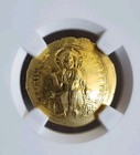 Byzantine Isaac I Histamenon Nomisa Ngc Ch Au Ancient Gold Coin