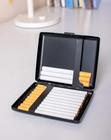 Metal Cigarette Case - Ladies And Men  Portable Double Sided Spring Clip