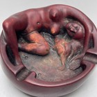 Lady Woman Laying In Bathtub Naughty Nude Naked Novelty Ashtray Vintage