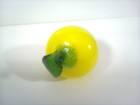 Murano Style Hand Blown Glass Lifelike Art Fruit - Yellow Lemon Mango Type Fruit