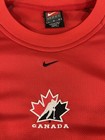 Nike Team Canada Hockey Jersey Dri-fit Long Sleeve Shirt Red black L
