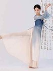 Chinese Classical Gauze Dance Dress Training Costume Hanfu Performance Costume