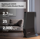 Netgear Nighthawk Modem Router Combo  cax30  Docsis 3 1 Modem   Wifi 6 Router 