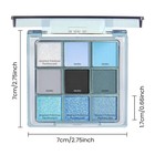 Light Blue Eyeshadow Palette  Matte   Shimmer Glitter Blue Shadow For Eye Makeup