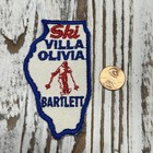 Villa Olivia Vintage 1960s Skiing Ski Patch Bartlett Illinois Travel Souvenir