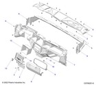 Polaris Upper Dash  Gloss Black  Genuine Oem Part 2636179-070  Qty 1