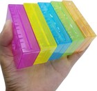 5 Pcs Clear Colorful Plastic Battery Storage Case Holder For 18650 16340 Cr123a