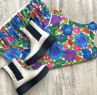 True Vintage 1960   s Whimsical Rainbow Tiki Tropical Floral Hawaiian Resort Dress