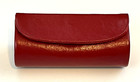 Vintage   Red Lipstick Case holder - Red Velvet Inside With Mirror magnetic Snap