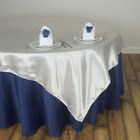 Ivory 60x60  Satin Square Table Overlay Wedding Party Catering Supplies Sale