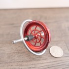 Vintage Gyroscope Metal Spinning Top Toy 1960s Red Silver