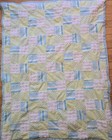 Handmade Dogs Patchwork Chenille Baby Blanket Quilt Plush Flannel Back
