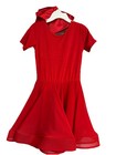 Girls Red Dance Dress   Head Bow  size 120   5   6 Years      New 