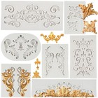 Baroque Style Curlicues Scroll Lace Fondant Silicone Mold Filigree Mold Style A