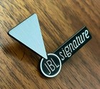    jbl 1950s Hartsfield Style Badge Emblem Logo - Die-cast - Black Painting   Heat