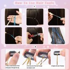 Hair Tinsel 18 Colors 7800 Strands 48 Inch Glitter Tinsel Hair Extensions Kit