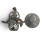 Marcasite Vintage Sterling Silver Pin Brooch