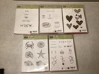 Stampin Up Unmounted Rubber Stamps New Lot Of 5 Sets Seashore Holiday  extras
